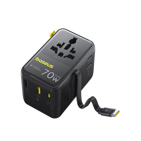 Adaptor Baseus EnerCore CG11 (E0307E00), 6in1, 70W, Negru
