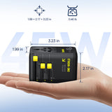 Adaptor Baseus PicoGo AG11 (E0307F00), 2x AC / 2x USB / USB-C, 45W, Negru