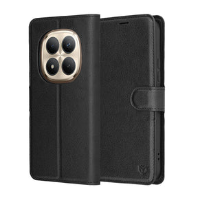 Husa de protectie Techsuit Leather Folio compatibil cu Xiaomi Redmi Note 15 Pro+ 5G / Poco M8 Pro 5G, Negru