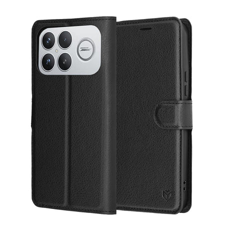 Husa de protectie Techsuit Leather Folio compatibil cu Xiaomi Poco F8 Ultra, Negru