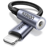 Adaptor Ugreen Audio Cable Adapter US211 (30756), Lightning to Jack 3.5mm, 10cm, Negru
