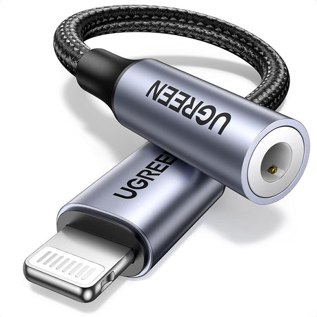 Adaptor Ugreen Lightning la Jack 3,5 mm, negru