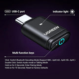 Adaptor Ugreen Bluetooth BT501 (45008), USB-C, Bluetooth 5.3, Negru