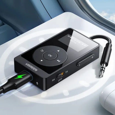 Gadget Ugreen Transmitter Audio Adapter BT503 (45492), Type-C, Jack 3.5mm, Bluetooth 5.3, Hi-Res, OLED Display, 300mAh, Negru