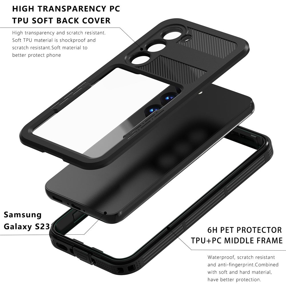 Husa de protectie ShellBox Waterproof IP68 compatibil cu Samsung Galaxy S26 Plus, Negru