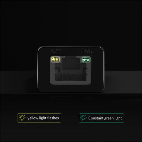 Adaptor Ugreen Ethernet Adapter US236 (50307), USB-C to RJ45 LAN Port, Plug & Play, Windows, macOS, 1000Mbps, Negru
