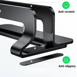Suport Ugreen Vertical Laptop Stand LP258 (25706), Adjustable Width 0.5-1inch, Anti-Slip, Anti-Scratch Pads, Aluminum, Negru