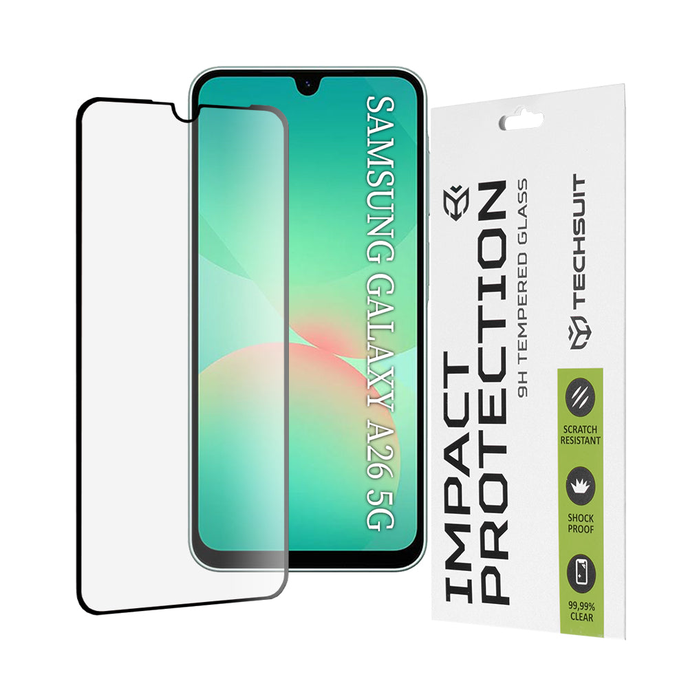Folie de protectie Techsuit 111D Full Cover / Full Glue Glass compatibil cu Samsung Galaxy A26 5G / A27 5G, Negru
