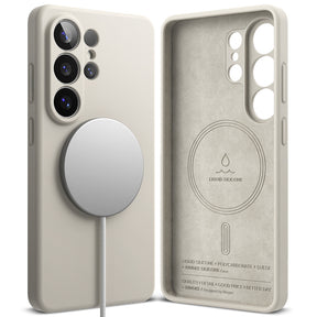 Husa de protectie Ringke Silicone MagSafe compatibil cu Samsung Galaxy S26 Ultra, Stone