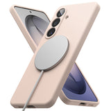 Husa de protectie Ringke Silicone MagSafe compatibil cu Samsung Galaxy S26 Plus, Roz Sand