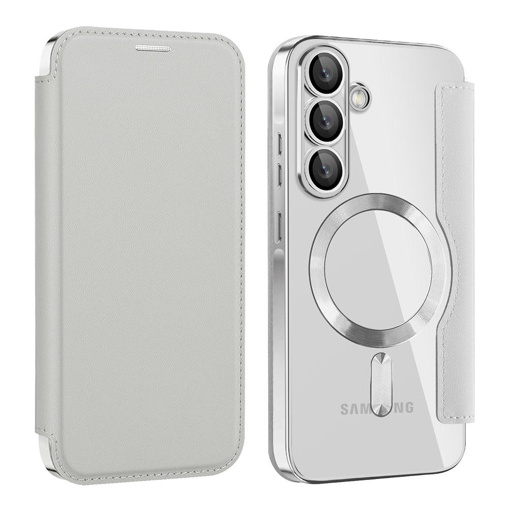 Husa de protectie Techsuit SmartMag Book compatibil cu Samsung Galaxy A57 5G, Gri