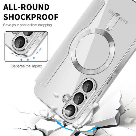 Husa de protectie Techsuit SmartMag Book compatibil cu Samsung Galaxy A57 5G, Gri