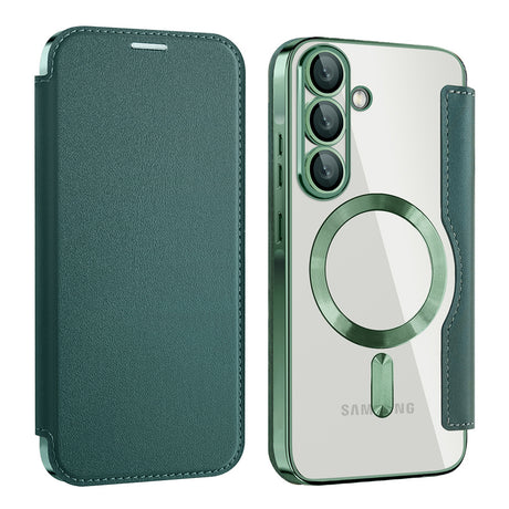 Husa de protectie Techsuit SmartMag Book compatibil cu Samsung Galaxy A57 5G, Verde