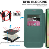 Husa de protectie Techsuit SmartMag Book compatibil cu Samsung Galaxy A57 5G, Verde