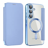 Husa de protectie Techsuit SmartMag Book compatibil cu Samsung Galaxy A37 5G, Albastru Deschis