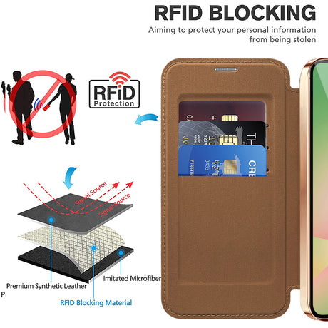 Husa de protectie Techsuit SmartMag Book compatibil cu Samsung Galaxy A37 5G, Maro