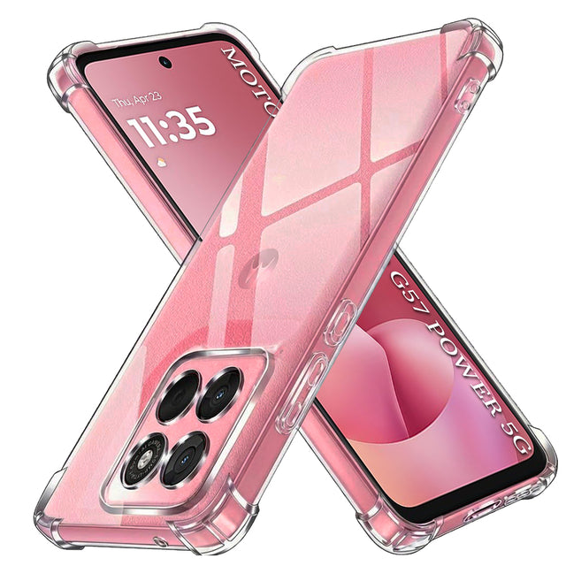 Husa de protectie Techsuit Shockproof Clear Silicone compatibil cu Motorola Moto G57 Power / G67 Power, Transparent