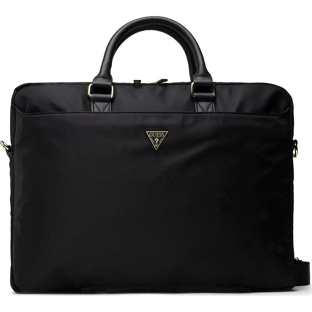 Geanta pentru Laptop 16", Unisex, Ajustabila - Guess Nylon Triangle Logo (GUCB15NTMLBK) - Black
