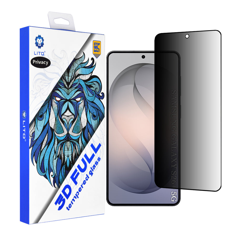 Folie de protectie Lito 3D Full Cover compatibil cu Samsung Galaxy S26 Plus, Privacy