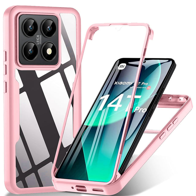Folie de protectie Techsuit ColorVerse 360 Series + compatibil cu Xiaomi 14T Pro, Roz