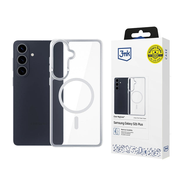 Husa de protectie 3mk Armor MagCase compatibil cu Samsung Galaxy S26, Transparent