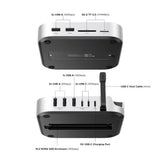 Hub Ugreen CM841 (65487), USB-C la 5x USB / 2x USB-C / SD-TF / M2 NVMe, 10Gbps, Gri