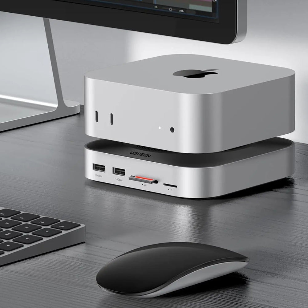 Hub Ugreen CM841 (65487), USB-C la 5x USB / 2x USB-C / SD-TF / M2 NVMe, 10Gbps, Gri