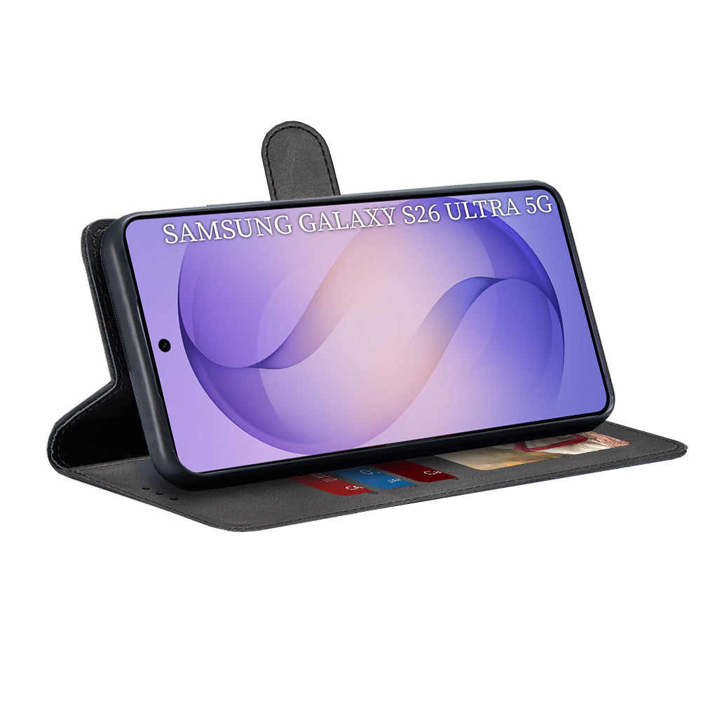 Husa de protectie Techsuit Diary Book compatibil cu Samsung Galaxy S26 Ultra, Negru