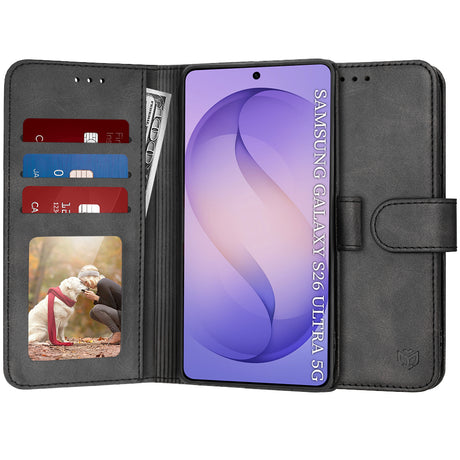 Husa de protectie Techsuit Diary Book compatibil cu Samsung Galaxy S26 Ultra, Negru