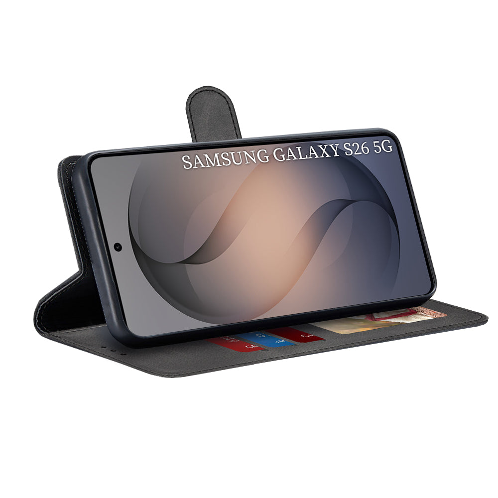 Husa de protectie Techsuit Diary Book compatibil cu Samsung Galaxy S26, Negru