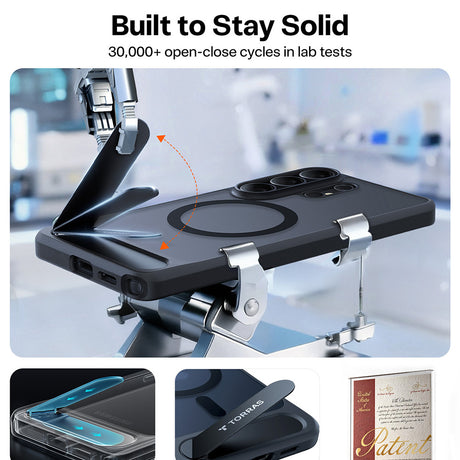 Torras Husa de protectie Torras Pstand compatibil cu Samsung Galaxy S26 Ultra, Negru – imagine 7
