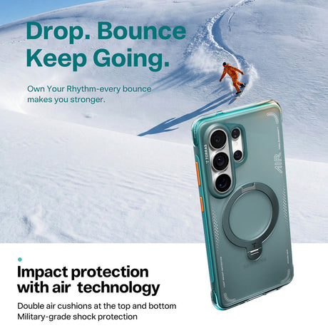 Torras Husa de protectie Torras Ostand Spin Air Series compatibil cu Samsung Galaxy S26 Ultra, Glacier Green – imagine 3