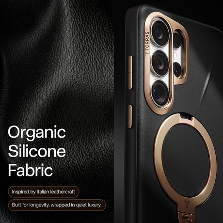 Husă Torras QPRO Leather neagră pentru Samsung Galaxy S26 Ultra