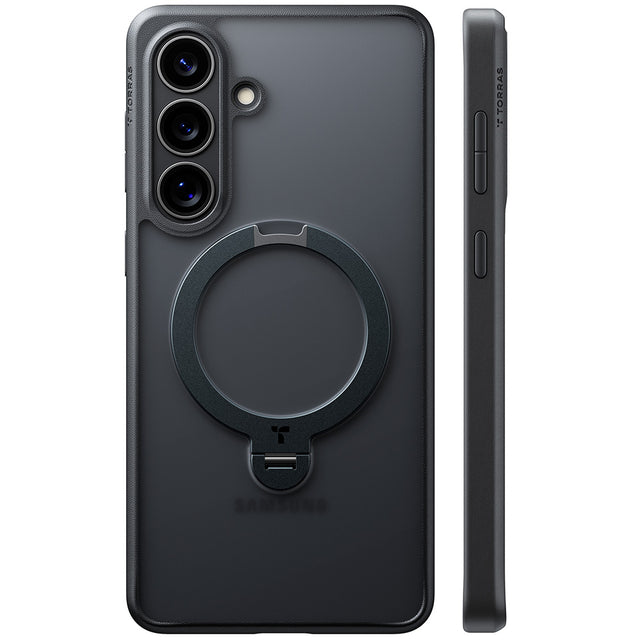 Husa de protectie Torras Ostand Spin Series compatibil cu Samsung Galaxy S26 Plus, Negru