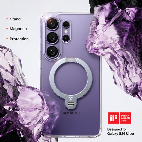 Torras Husa de protectie Torras Ostand Spin Series compatibil cu Samsung Galaxy S26 Ultra, Mov Inchis – imagine 4