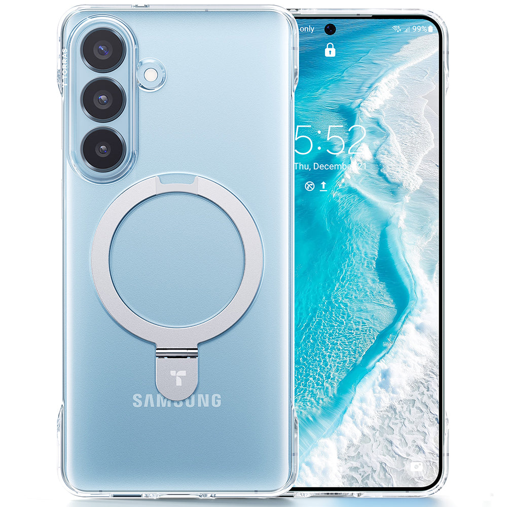 Husa de protectie Torras Ostand Slim Series compatibil cu Samsung Galaxy S26, Transparent