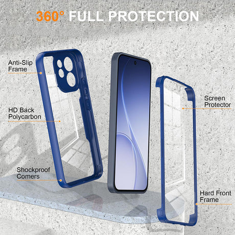 Folie de protectie Techsuit ColorVerse 360 Series + compatibil cu Oppo Reno15 F / Reno15 FS 5G, Albastru