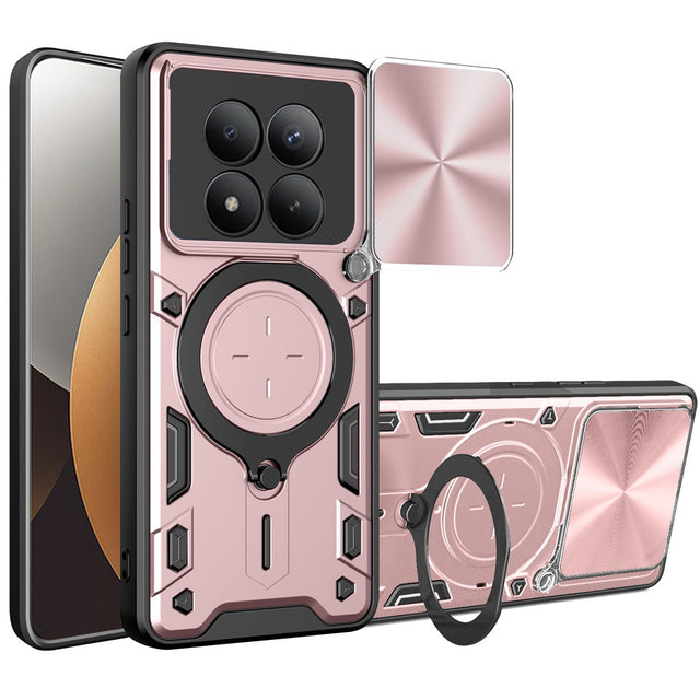 Husa de protectie Techsuit CamGuard Pro compatibil cu Xiaomi Redmi Note 15 Pro+ 5G / Poco M8 Pro 5G, Roz Auriu