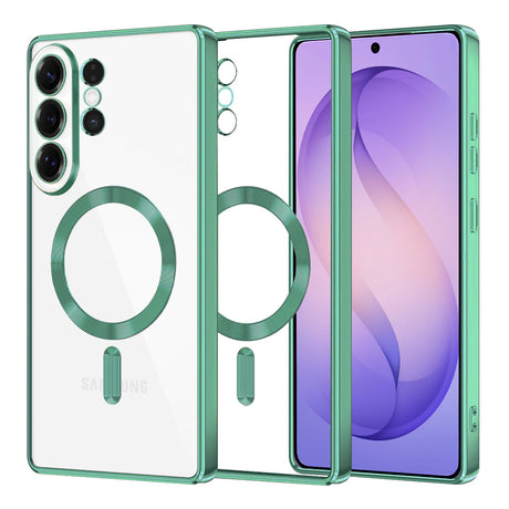 Husa de protectie Techsuit Luxury Crystal MagSafe compatibil cu Samsung Galaxy S26 Ultra, Verde Deschis