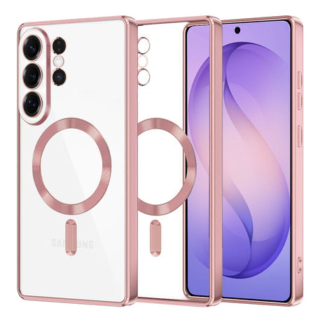 Husa de protectie Techsuit Luxury Crystal MagSafe compatibil cu Samsung Galaxy S26 Ultra, Roz