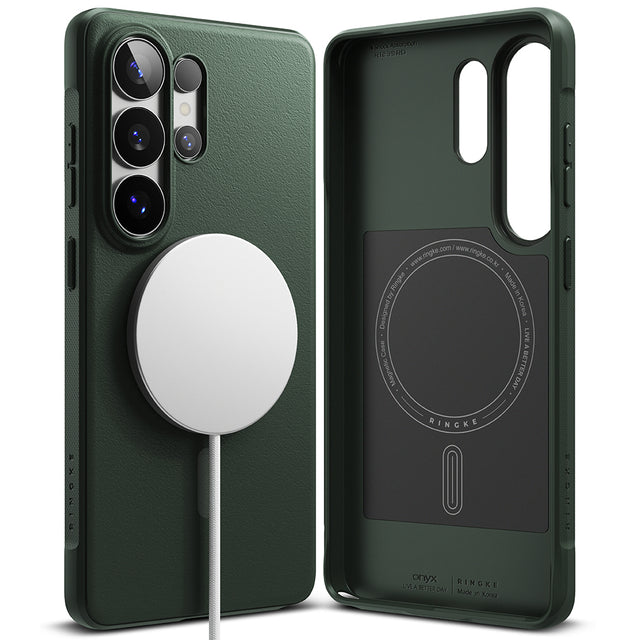 Husa de protectie Ringke Onyx MagSafe compatibil cu Samsung Galaxy S26 Ultra, Verde Inchis