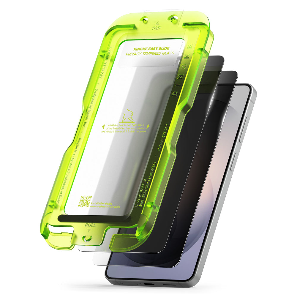 Folie de protectie Ringke Easy Slide Tempered Glass (set de 2) compatibil cu Samsung Galaxy S26 Plus, Privacy