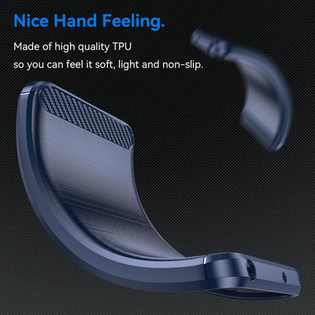 Husa de protectie Techsuit Carbon Silicone compatibil cu Xiaomi Redmi Note 15 Pro+ 5G / Poco M8 Pro 5G, Albastru