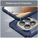 Husa de protectie Techsuit Carbon Silicone compatibil cu Xiaomi Redmi Note 15 Pro+ 5G / Poco M8 Pro 5G, Albastru