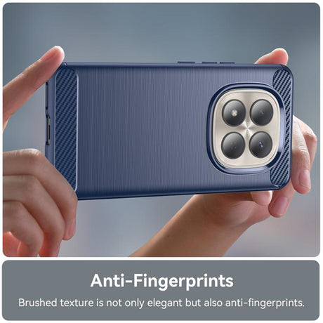 Husa de protectie Techsuit Carbon Silicone compatibil cu Xiaomi Redmi Note 15 Pro+ 5G / Poco M8 Pro 5G, Albastru