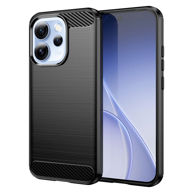 Husa de protectie Techsuit Carbon Silicone compatibil cu Oppo Reno15 Pro, Negru