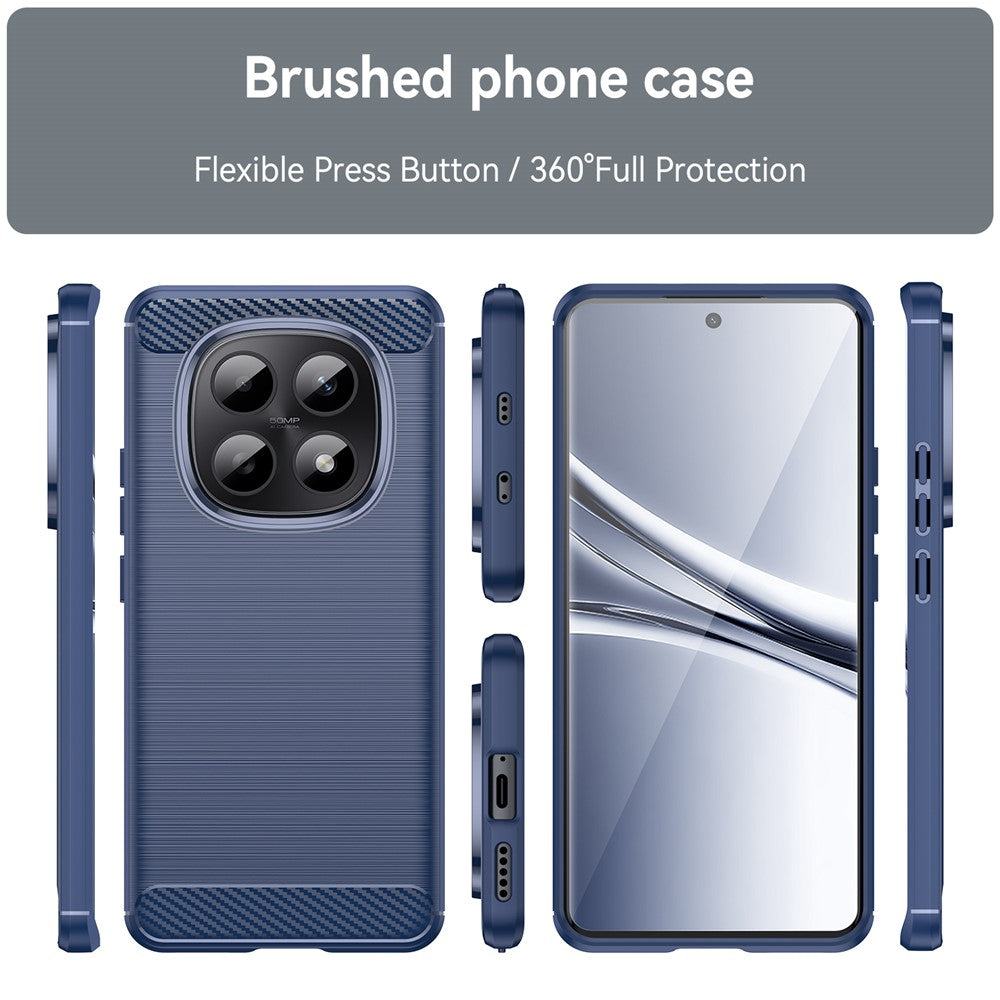 Husa de protectie Techsuit Carbon Silicone compatibil cu Xiaomi Redmi Note 15 5G / Note 15 4G / Poco M8 5G, Albastru