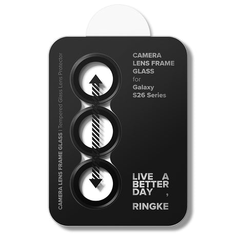 Folie de protectie Ringke Camera Lens Frame Glass (set de 2) compatibil cu Samsung Galaxy S26 / S26 Plus, Negru