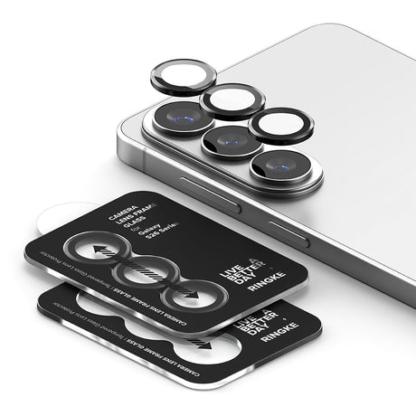 Folie de protectie Ringke Camera Lens Frame Glass (set de 2) compatibil cu Samsung Galaxy S26 / S26 Plus, Negru