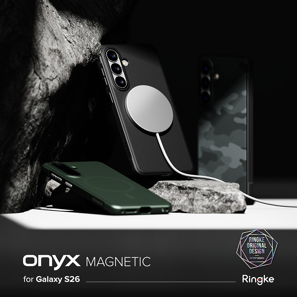 Husa de protectie Ringke Onyx MagSafe compatibil cu Samsung Galaxy S26, Verde Inchis